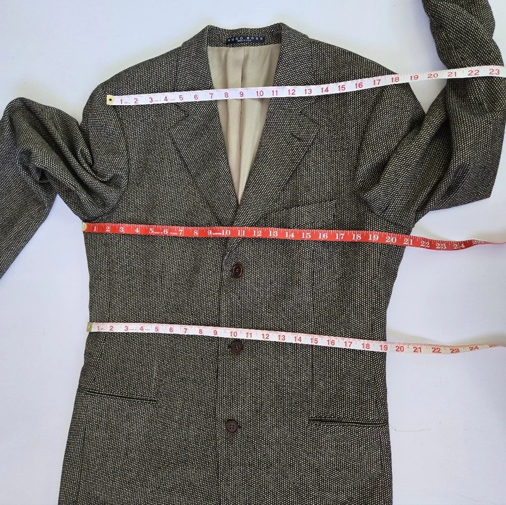 Vtg Hugo Boss Mens Sport‎ Coat 40T Einstein Cashmere Wool Suit Blazer Casual